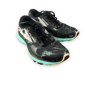 Brooks Launch 3 Womens Size 7.5B‎ Black/Gray/Teal Running Shoes (1202061B071)